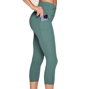 2025 <b>Women's</b> High <b>Women</b> Workout Fitness Gym Running High Waist Soft Seamless Pocket Leggings,Yoga <b>Capri</b> <b>Pants</b> with Pockets - Product Image 4