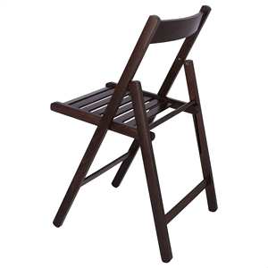 WELL HOME FURNITURE & DECORATION Lot de 4 chaises de jardin BAS en bois de hêtre avec finition Wengé - Product Image 4