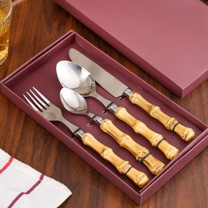 High Quality Sustainable Modern Metal Gold Plated Luxury Cutlery Set Four Including Spoon <b>Fork</b> Knife Butter Knife Party Wedding - Product Image 5