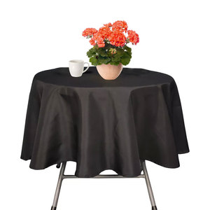 Vente en gros d'usine Nappe de table ronde pour banquet d'hôtel Nappe de mariage blanche et luxueuse Linge de table durable - Product Image 1