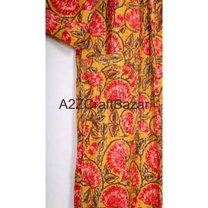 Chaqueta Kimono Kantha Hecha a Mano, Suave, Elegante y Lujosa, 100% Algodón, Corta, para Primavera, Invierno, Fiestas, para Mujer - Product Image 2