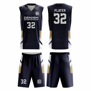 Uniformes de Baloncesto Personalizados al por Mayor de Alta Calidad para Adultos, Secado Rápido, Transpirables, 100% Poliéster, Camisetas y Pantalones Cortos Estampados para Verano - Product Image 1