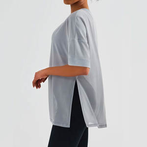 Mode en gros femmes été à manches courtes col rond simple haut lâche tenue décontracté - Product Image 3