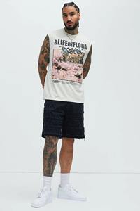 Custom <b>Men</b> Cropped Sleeveless Tank Top 100%Cotton Acid <b>Washed</b> Stringer Tank Top DTG Printing breathable trendy Tank Top - Product Image 3