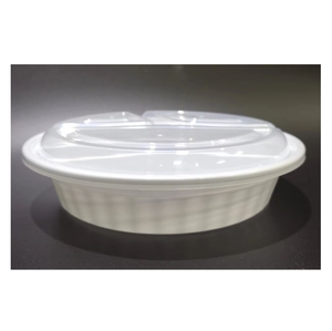 3 Compartments Transparent Biodegradable Eco-friendly Plastic Meal Prep <b>Containers</b> Reusable Modern <b>Container</b> for Food - Product Image 2