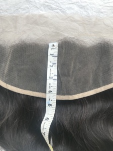 Extensiones de cabello humano indio, sin procesar, de onda Natural, 13x4, Frontal, Remy, línea HD, suizo - Product Image 5