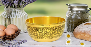 Medium-Size Brass Serving Bowl Versatile <b>Decorative</b> Kitchenware Set Salad <b>Egg</b> Beating Candy Serving Mixing Made Durable Metal - Product Image 3