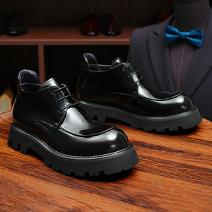 Chaussures Oxford en cuir de vachette pleine fleur avec talon amorti et design antidérapant, chaussures habillées pour hommes, chaussures en cuir - Product Image 3