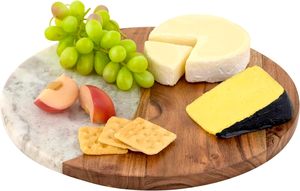 เขียงไม้และหินอ่อนสีดำดีไซน์แบบครึ่งวงกลมอุปกรณ์เครื่องครัวที่จำเป็น - Product Image 6