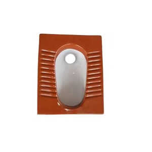 Toilette en céramique de style indien brun café double couleur Squat Pan articles sanitaires Orissa conception OEM de luxe - Product Image 4