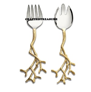 Juego de 2 Servidores de Pastel Portátiles Modernos y Sostenibles de Acero Inoxidable Dorado de Primera Calidad, Hechos a Mano, Fabricante, Mayorista, Fábrica - Product Image 6