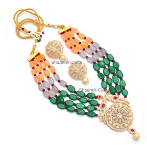 Nuevo Juego de Collares Largos para Novia, con Cuentas, Estilo Rajasthani Rajwada, para Regalos de Boda - Product Image 3