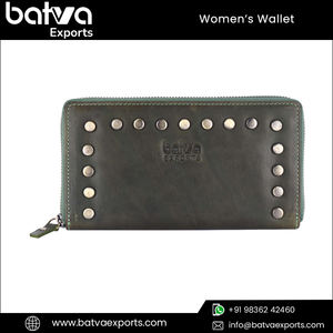 Cartera de moda de cuero genuino largo de alta calidad Vintage para mujer logotipo personalizado RFID bloqueo forro de poliéster cierre de cremallera diario - Product Image 2