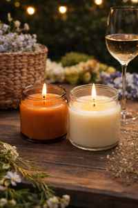 Premium Soy Wax Scented Glass Jar <b>Candles</b>-Eco-Friendly Luxury Home Decor for Halloween Christmas Creating Warm Relaxing - Product Image 3