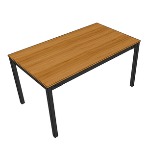 BFBA001-Assembly Required 80x140cm Bamboo Wood Dining Table with <b>U</b>-Shaped Legs for Home Bar or Office <b>Living</b> Room Furniture - Product Image 3