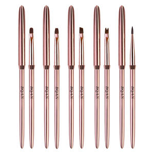Pinceau à <span class=keywords><strong>ongles</strong></span> BQAN en promotion, effet ombré, manche en métal rose doré, <span class=keywords><strong>pour</strong></span> <span class=keywords><strong>gel</strong></span> <span class=keywords><strong>UV</strong></span>, échantillon gratuit - Product Image 1