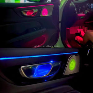 Lumière d'ambiance dédiée XC60 pour <span class=keywords><strong>Volvo</strong></span> XC60 2018-2025, lampe d'ambiance LED 64 couleurs, porte avec haut-parleur, éclairage néon - Product Image 5