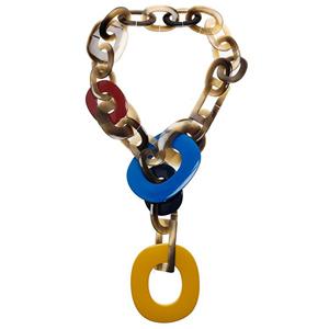 Cuerno de búfalo artesanal y madera lacada Collar de cuerno de búfalo natural Producto indio hecho a mano - Product Image 2