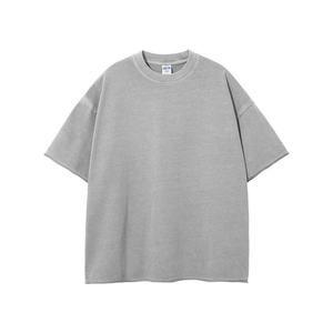 High Street Cut and Sew Camiseta Heavyweight Tee Hombres Gimnasio de alta calidad Camiseta de lavado vintage de gran tamaño - Product Image 3