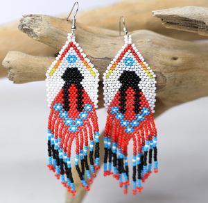 Pendientes Bordados, Diseños de Pendientes con Cuentas, Pendientes de Cuentas Hechos a Mano, Joyería Festiva para Mujer al Mejor Precio, Pendientes de Cuentas - Product Image 3