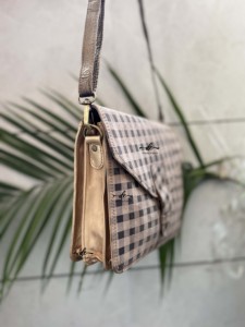 Bolso elegante de cuero reciclado para mujer, bolso multicolor de cuero genuino, bandolera de hombro multiusos para uso femenino, novedad - Product Image 2