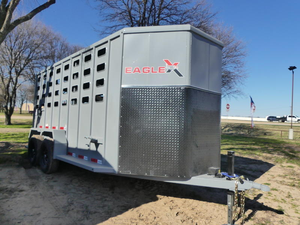 Remorques pour bétail compactes, durables, de haute sécurité, neuves et d'occasion, 6,8x16, garantie 1 an, France, petites exploitations agricoles, transport de bétail - Product Image 2