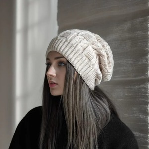 Otoño Invierno Unisex 100% gorro de punto de lana gorro suave cálido sólido con impresión Digital playa-apropiado para hombres mujeres para viajes - Product Image 5
