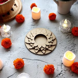 Flor Artificial resina Art Deco té luz vela titular boda decoración Diwali decoración fiesta inauguración de la casa Favor devolución regalos - Product Image 3