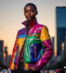 Chaquetas de piel informales personalizadas al por mayor de fabricante estadounidense para diseñadores de moda - Product Image 2