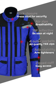 Motocyclette Vestes de moto en textile Cordura bleu grande taille et imperméables de haute qualité pour hommes et femmes avec logo personnalisé - Product Image 4