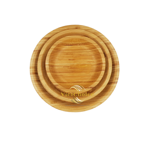 Assiette en bambou artisanale, style bois naturel, vaisselle pour la salle à manger à la maison - Product Image 2