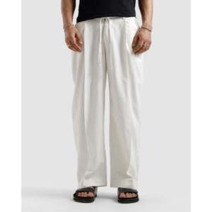 Pantalons pour hommes en lin respirant, directement de l'usine, logo personnalisé disponible - Product Image 4