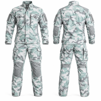 Ensemble uniforme tactique camouflage personnalisé MEGAMAPLE pour homme, poches cargo, genoux renforcés, tissu tissé anti-déchirure, softshell