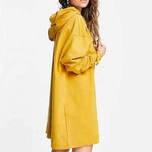 Vestido con capucha de manga larga para mujer, ropa informal holgada con capucha - Product Image 1