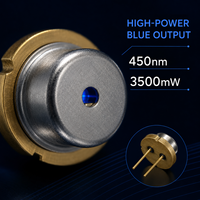 Module de diode laser bleue en aluminium 5W 450nm, tube émetteur de lumière, pièces de capteur optique, conception électronique pour machine de gravure laser DIY