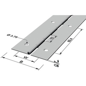 Brass-Plated Iron PG Rod Hinge 1200mm Length 0.7mm Thickness 32mm Open Hinge Width - Product Image 1