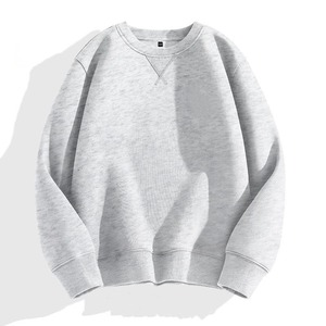 Sudadera personalizada de algodón de cuello redondo blanco Jogger de felpa teñida lisa de alta calidad para hombres - Product Image 1