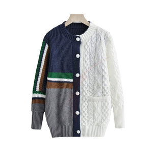 สเวตเตอร์ผ้าฝ้ายถักมือแบบสวมสำหรับผู้หญิงเสื้อสเวตเตอร์แบบสวมศีรษะใส่สบายและระบายอากาศได้ดี100% ผลิตจากโรงงาน OEM - Product Image 1