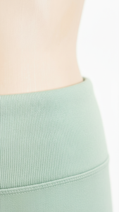 Leggings Deportivos de Cintura Alta Color Crema Pistacho para Mujer, Pantalones de Yoga de Compresión Personalizados OEM, Ropa Deportiva - Product Image 5