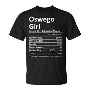 OSWEGO GIRL NY New York City Home Roots USA T-shirt promozionale realizzata a mano negli Stati Uniti - Product Image 1
