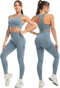 Conjunto Deportivo de Yoga de Dos Piezas para Mujer, Tallas Grandes, Transpirable, de Secado Rápido, con Sujetador Deportivo y Pantalones Cortos, Elástico en Cuatro Direcciones, de Alta Calidad - Product Image 6