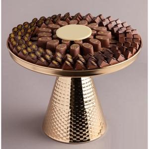 Plateau de service au chocolat en métal de la plus haute qualité Design classique collations Dessert plateau de service accessoires de décoration de Table à la maison - Product Image 3