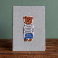 Parche de Tela Bordado en 3D con Forma de Oso de Peluche para Ropa y Gorras Personalizadas, Estilo Cosido