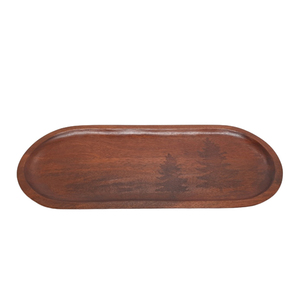 Bandeja rectangular de madera de Mango, bandeja decorativa de color nogal para decoración de restaurantes y bodas, hecha a mano, personalizada - Product Image 6