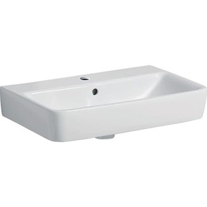 Lavabo Geberit RENOVA COMPACT 600x370mm Blanco con Orificio para Grifo y Desbordamiento, Categoría de Producto: Lavabos GEBERIT - Product Image 1
