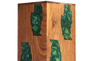 Urnas de cremación de resina de palisandro para cenizas humanas, urnas de entierro para adultos para columbario, caja de madera, cenizas funerarias grandes - Product Image 2