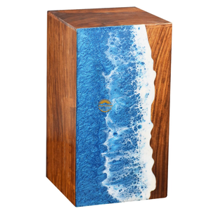 AYAANS caja de urna de cremación de madera tallada a mano de palisandro de madera para cenizas de adultos al por mayor urnas de cremación (6X6X11) EN - Product Image 1