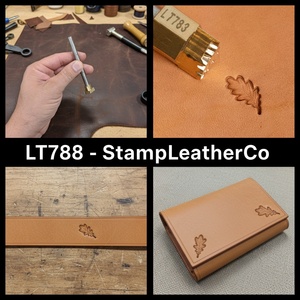 LT783 Outil professionnel d'estampage du cuir en feuille de chêne 7x13mm (3/11 \ "X 1/2 \") pour les artisans pour l'artisanat du cuir - Product Image 1