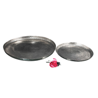 Vente chaude Durable Double Tone Salade Fruits Chocolat Noix Servir En Aluminium En Métal Plat Bol Moderne Tous Les Jours Cuisine Fête De Mariage
