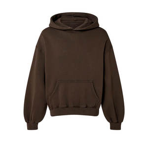 Sweat à capuche unisexe en molleton éponge sans cordon de serrage avec poche kangourou - Product Image 1